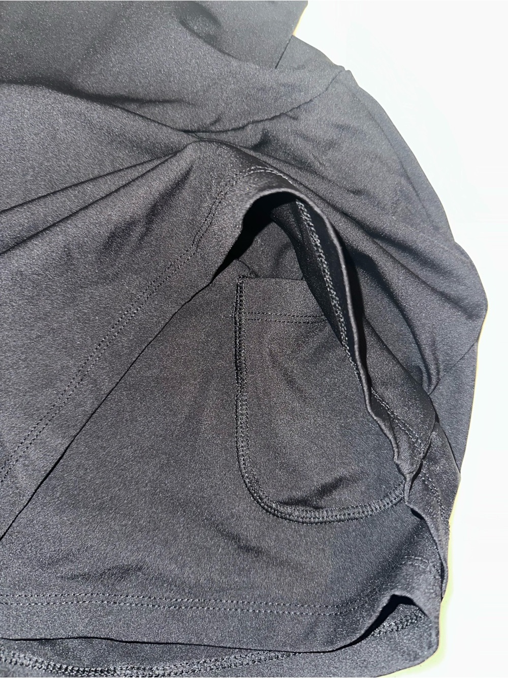 HALARA Black High-Waist Athletic Shorts with Hidden Side Pockets - Picture 4 of 5